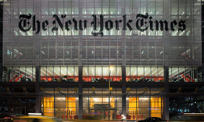 Nová transparentní budova The New York Times