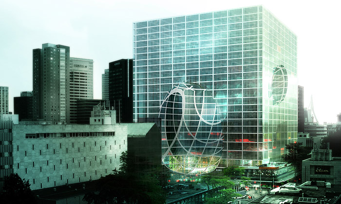 OMA postaví v Rotterdamu děravou krychli ze skla