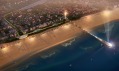 Vizualizace návrhu přestavby části pobřeží italského Rimini
