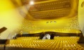 Výrazná žlutá barva je použita v celém příjemně zaobleném interiéru
