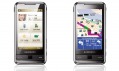 Obrazovky s náhledem funkcí komunikátoru Samsung Omnia