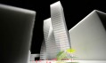 Fotografie soutěžního modelu nové pražské budovy Walter Towers