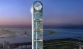 Blyštící se věř Anara Tower v Dubaji na vizualizaci