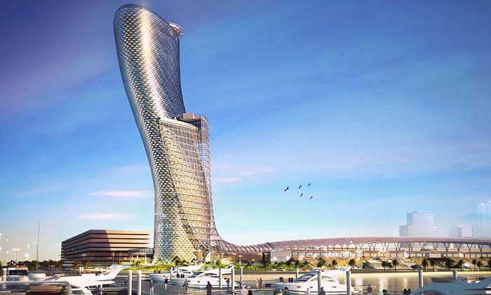 Staví se nejšikmější věž světa jménem Capital Gate