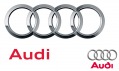 Velké nové logo Audi a původní malé logo Audi