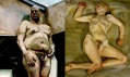 Ukázky z obrazů podepsaných jménem Lucian Freud