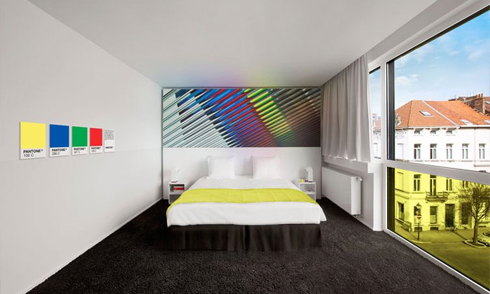 Brusel otevřel nový pestrobarevný Pantone Hotel