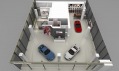 Nový showroom Ferrari na realizaci předcházející vizualizaci