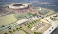 Staronový stadion Soccer City v Johannesburgu v Jihoafrické republice