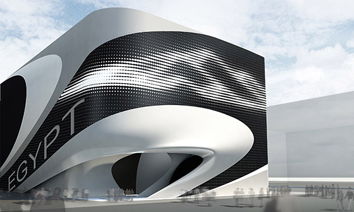 Egyptský pavilon na Expo 2010 navrhla Zaha Hadid