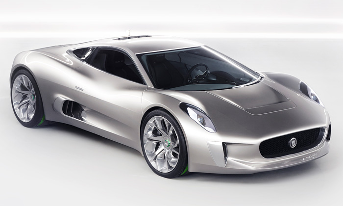 Jaguar C-X75 je supersport poháněný turbínami