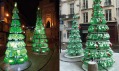 Svítící stromky z PET láhví v Paříži