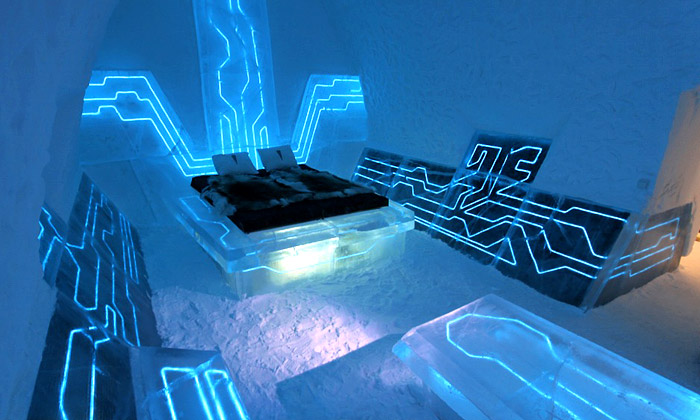 Ice Hotel dostal k výročí pokoj ve stylu Tron Legacy