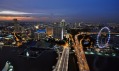 Výhled z terasy hotelu Marina Bay Sands