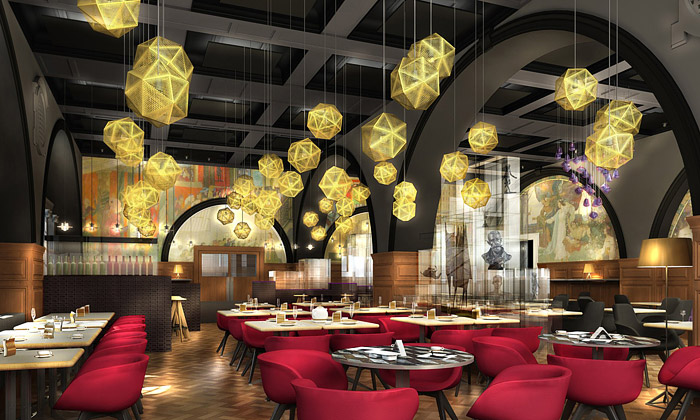 Tom Dixon navrhl interiér restauraci Royal Academy