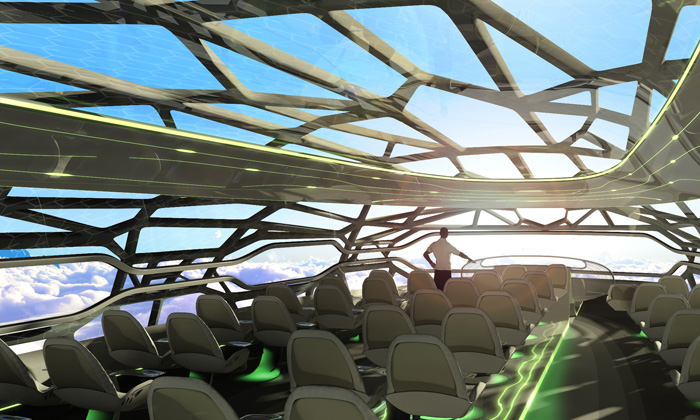 Airbus představil průhledné letadlo pro rok 2050