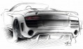 Audi R8 GT Spyder na nákresech