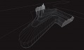 Zaha Hadid a její skicy a vizualizace dopravního Riverside Museum