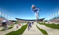 Olympijský velodrom v Londýně na vizualizaci před stavbou