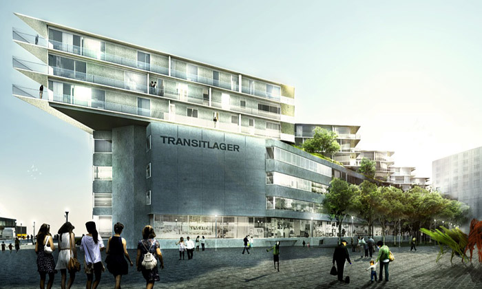 BIG přestaví betonové sklady v Basileji na bydlení