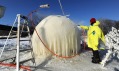 Ledový přístřešek nazvaný Polární slepice od libereckých architektů Mjölk
