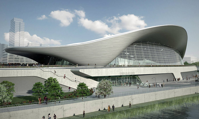 London Aquatics Centre od Hadid inspirován vodou