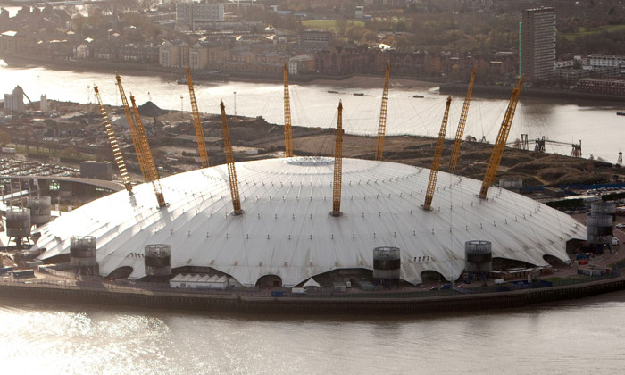 Millennium Dome je olympijský stadion gymnastiky