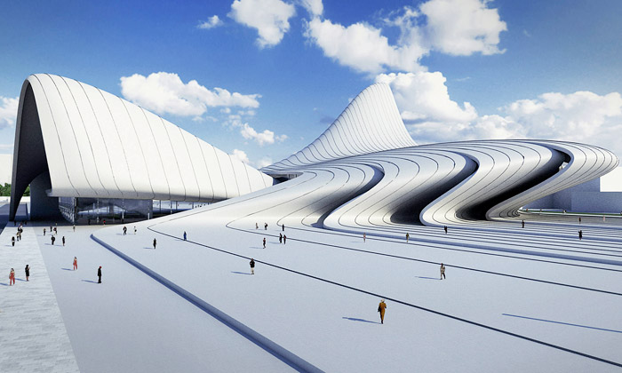 Zaha Hadid postavila v Baku bílé kulturní centrum