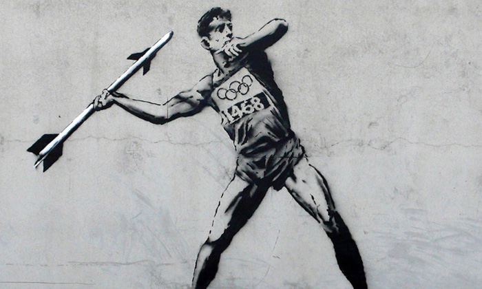 Na letní olympiádu reaguje Banksy i další umělci