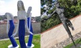 Výstava soch Olbrama Zoubka v zahradách Bastionu u Božích muk na Praze 2