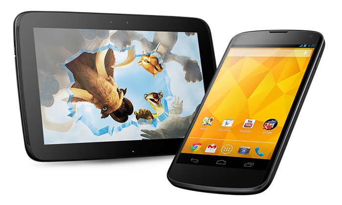 Google uvádí jemný tablet Nexus 10 a mobil Nexus 4