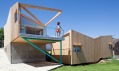 Prefabrikovaný dřevěný dům ve vesničce Pedrezuela u Madridu