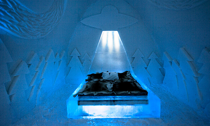 Ice Hotel má nový pokoj s létajícími mimozemšťany