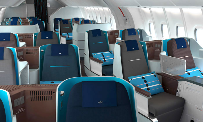 KLM chystá v letadlech nový interiér Business Class