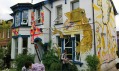 Pomalovaný dům v rámci Dulwich Festival zaměřeného na street art