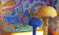 Pomalovaný dům v rámci Dulwich Festival zaměřeného na street art