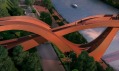 Pěší most přes Meixi Lake v čínském městě Changsha od Next Architects