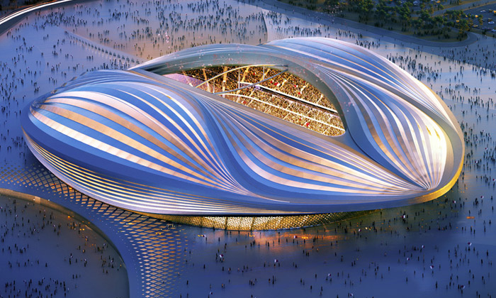 Zaha Hadid představila fotbalový stadion pro Katar