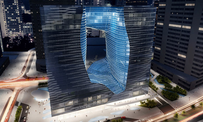 Zaha Hadid postaví hotel Opus Dubai s obří trhlinou