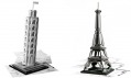 Lego Architecture a šikmá věž v Pise a Eiffelova věž