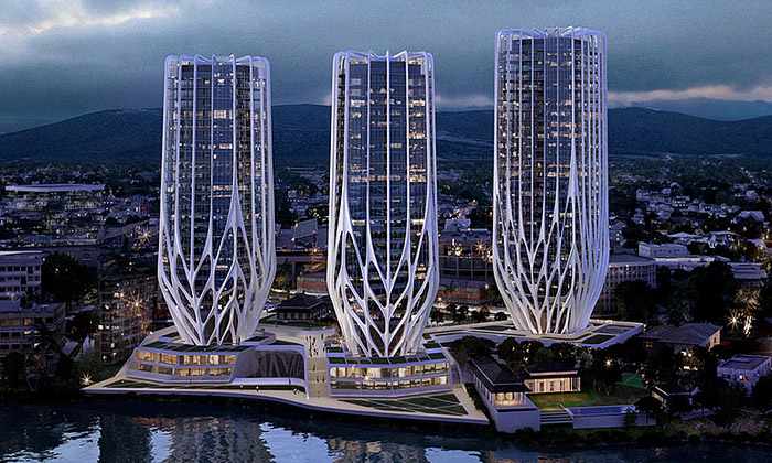 Hadid navrhla pro Brisbane obytné věže jako květy