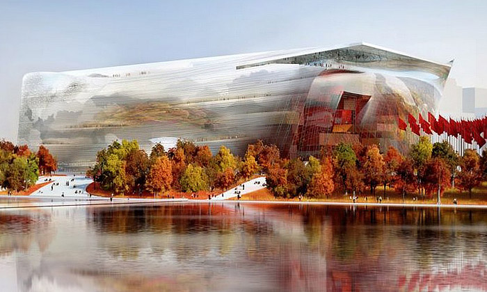 Jean Nouvel staví v Číně muzeum jako čirý kámen