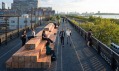 Třetí část nadzemky přestavěné na park High Line označován jako Rail Yards