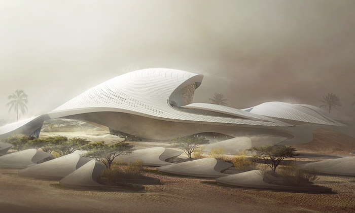 Zaha Hadid navrhla ústředí Beeah jako duny z písku