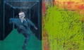 Francis Bacon: Sitzende Figur, 1960 a Gerhard Richter: Abstraktes Bild Nr. 611-1, 1986