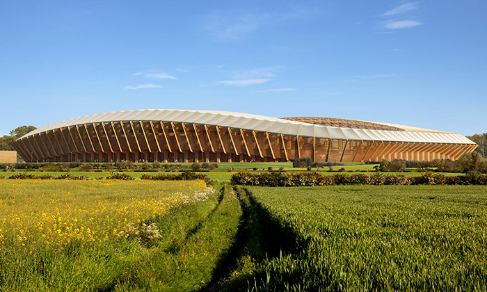 Zaha Hadid Architects postaví stadion pouze ze dřeva