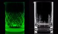 Sklenice na koktejly Gem od Jakobsen Design z uranového a křišťálového skla