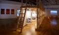 Pohled do expozice výstavy Sauna. Architektura požitku