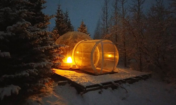 Hotel Bubbles na Islandu má pokoje z velkých bublin