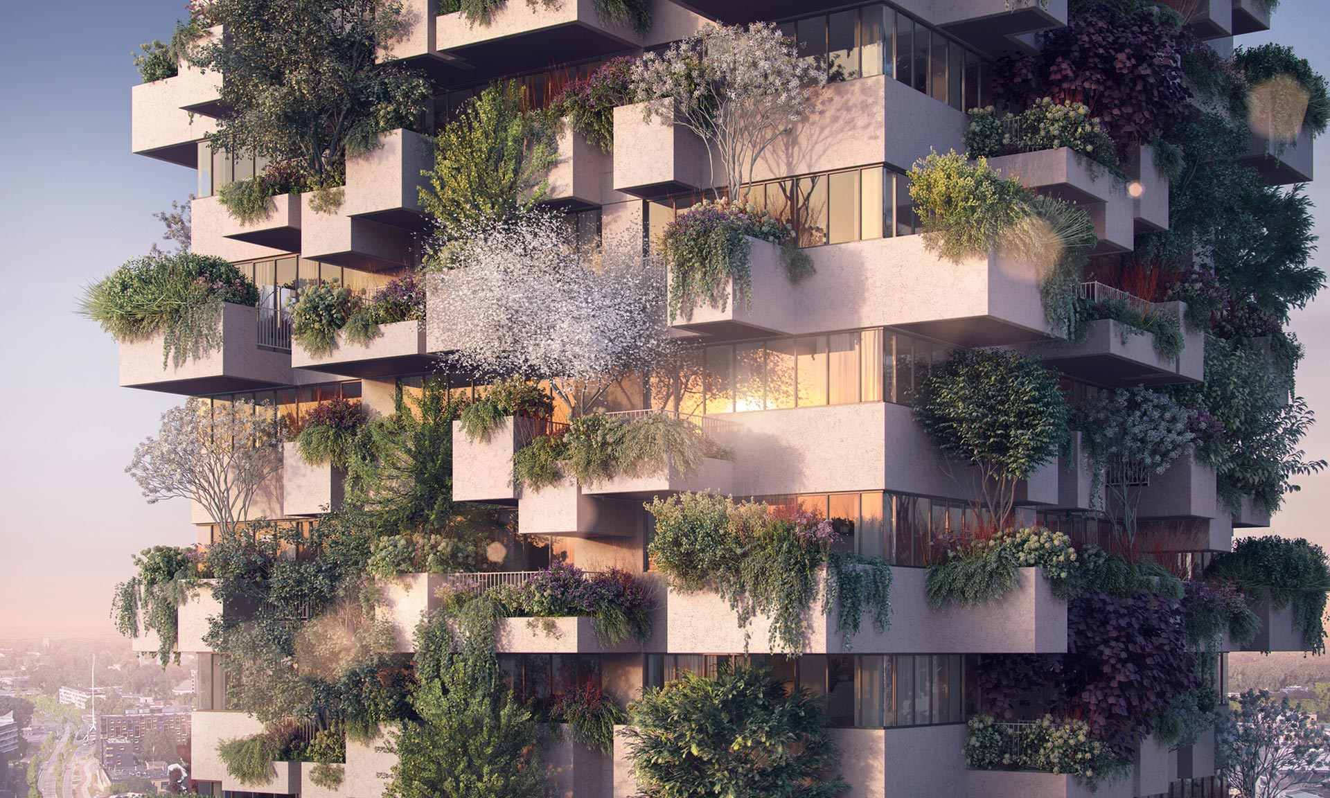 Eindhoven postaví bytový dům porostlý vertikálním lesem se 125 stromy